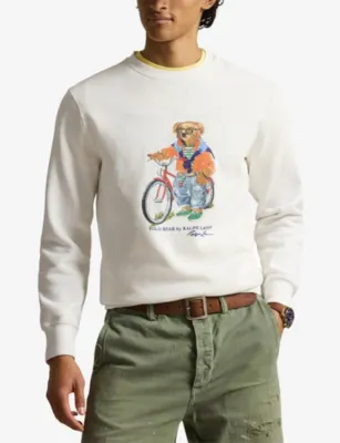 POLO RALPH LAUREN Bike Polo Bear Printed Cotton-Blend Sweatshirt detail 3