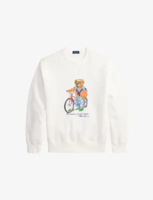 POLO RALPH LAUREN Bike Polo Bear Printed Cotton-Blend Sweatshirt