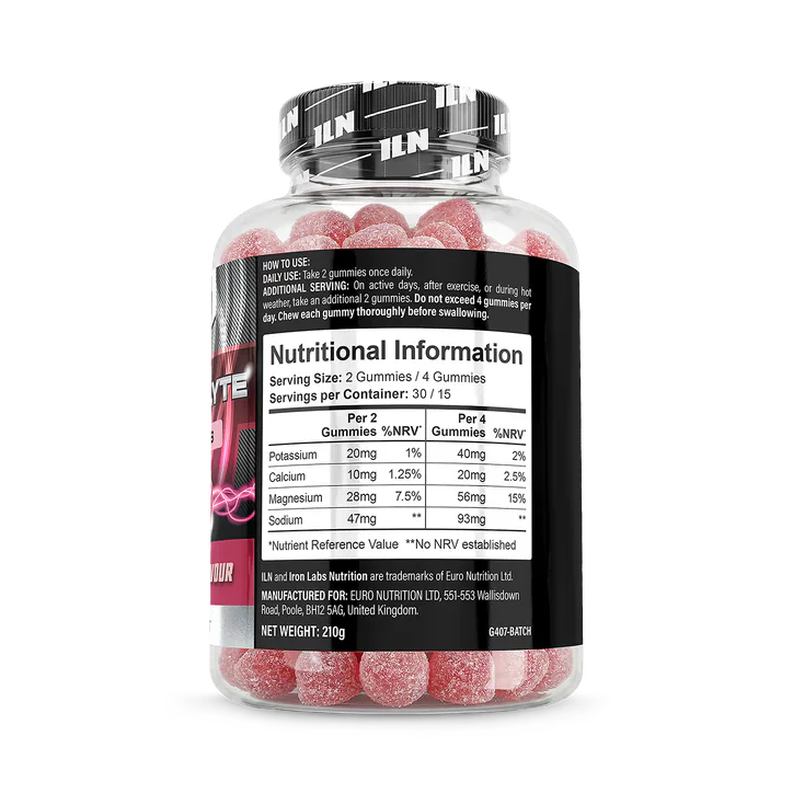 Iron Labs Nutrition Electrolyte Gummies - Hydration Electroytes - 60 Gummies Grapefruit Flavour detail 2