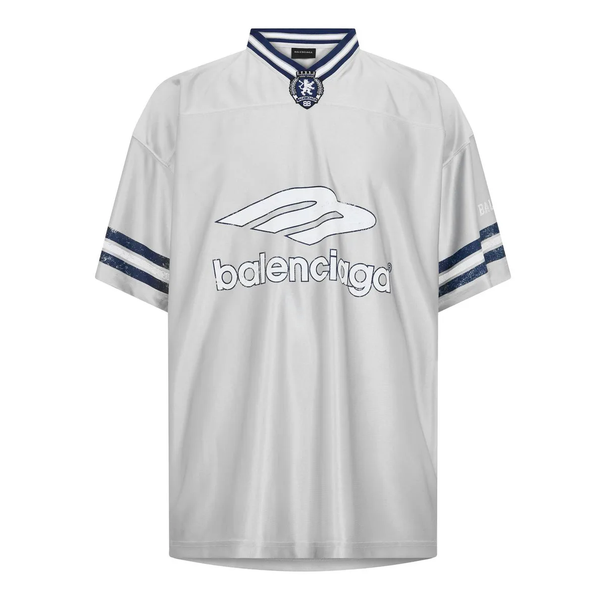 Balenciaga Men's Bal V Neck Oversized T-Shirt