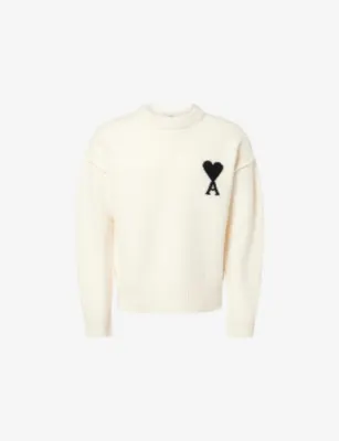 AMI PARIS Logo-Knit Wool Jumper