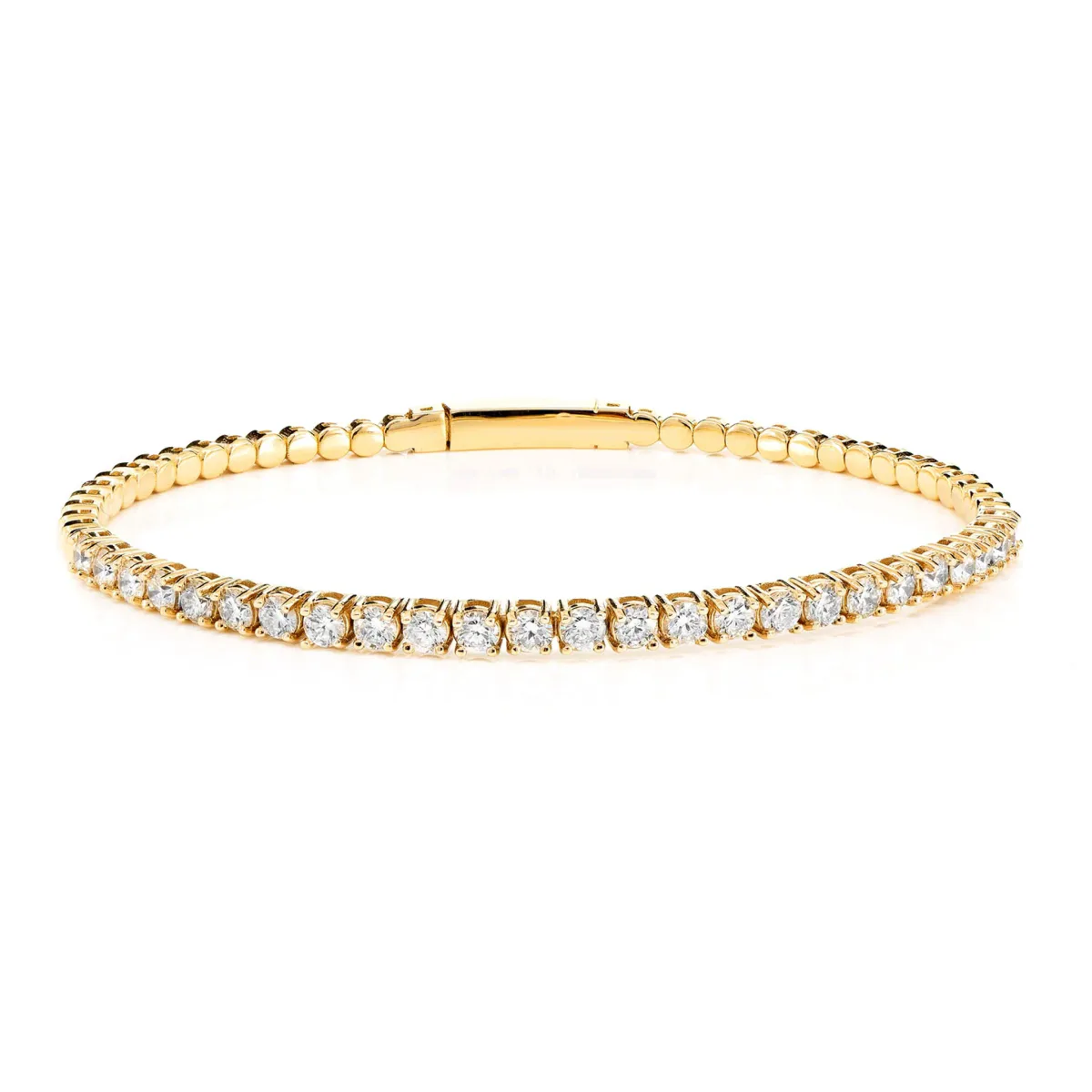 For Him Prong Diamond Flex Bangle in 7pt / 2.00ctw / Rose Gold / Medium – Bracelet