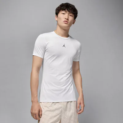Jordan Sport Men's Dri-FIT Short-Sleeve Base Layer Top - White/Black