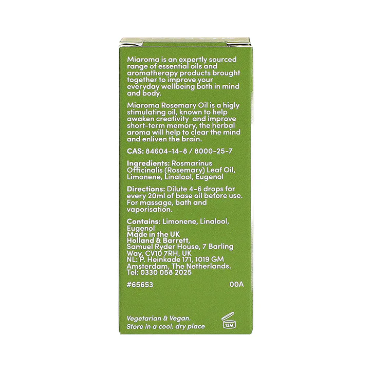 Miaroma Rosemary Pure Essential Oil 10ml detail 2