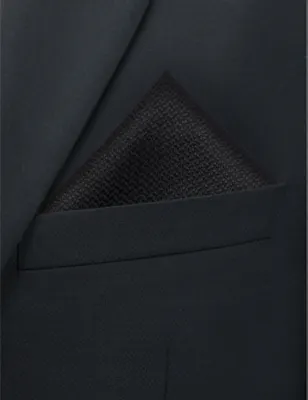 DUNHILL Texture-weave silk pocket square detail 2