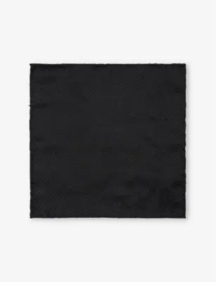 DUNHILL Texture-weave silk pocket square