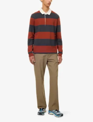 PATAGONIA Striped Long-Sleeve Cotton Polo Shirt detail 2
