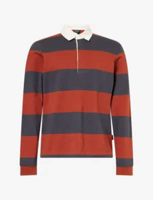 PATAGONIA Striped Long-Sleeve Cotton Polo Shirt