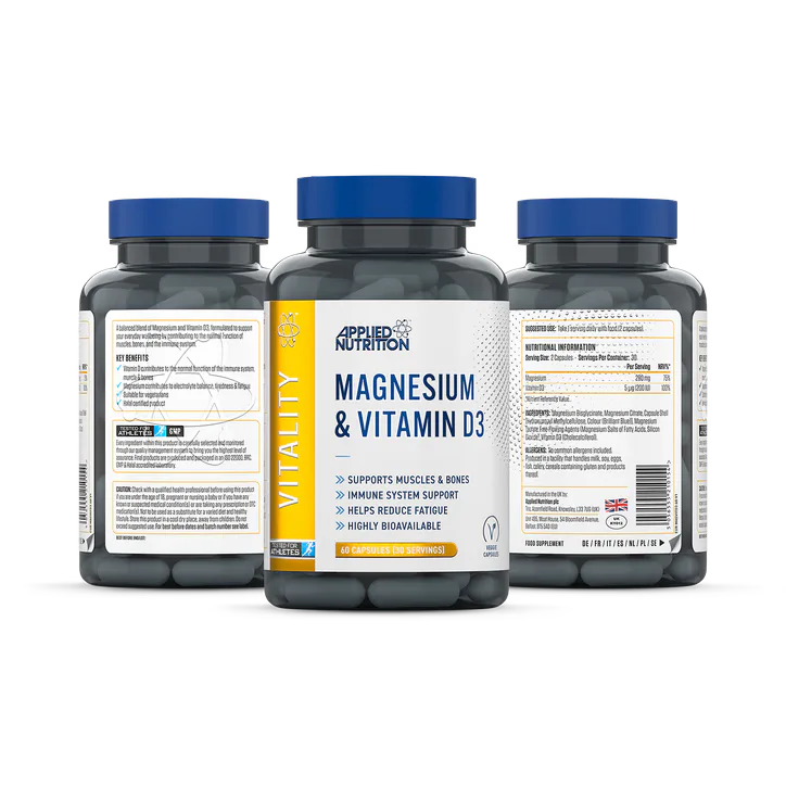 Applied Nutrition Magnesium & Vitamin D3 - 60 Capsules detail 2