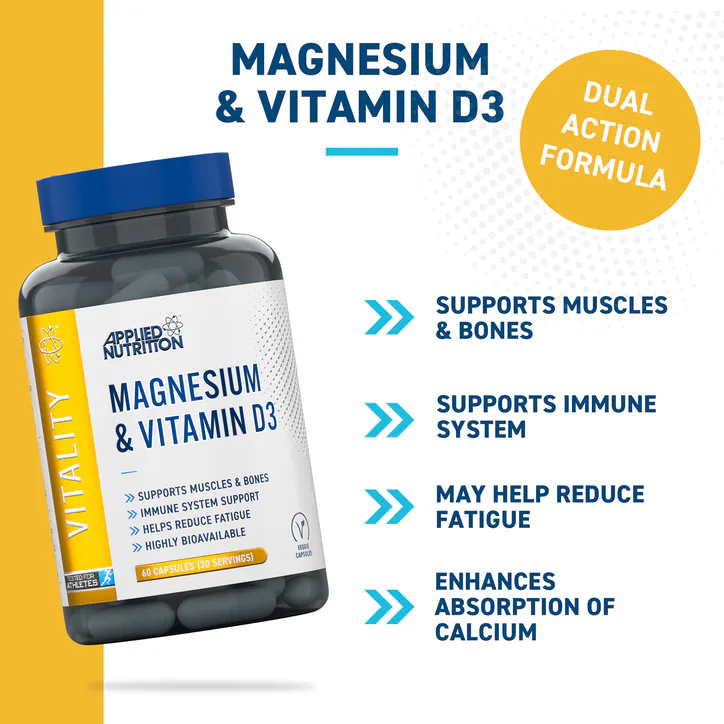 Applied Nutrition Magnesium & Vitamin D3 - 60 Capsules detail 3