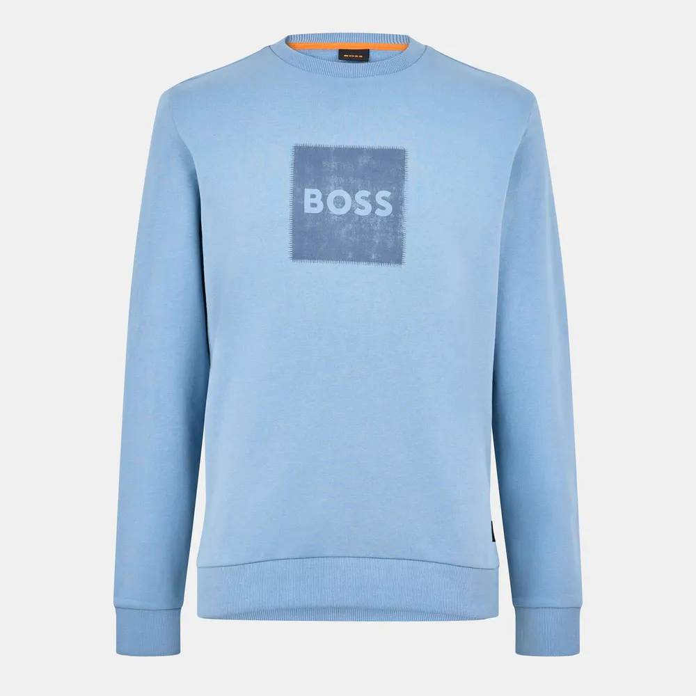 Boss Mens BOSS ORANGE Crew Neck Sweatshirt with Logo Detail (Stitch)
