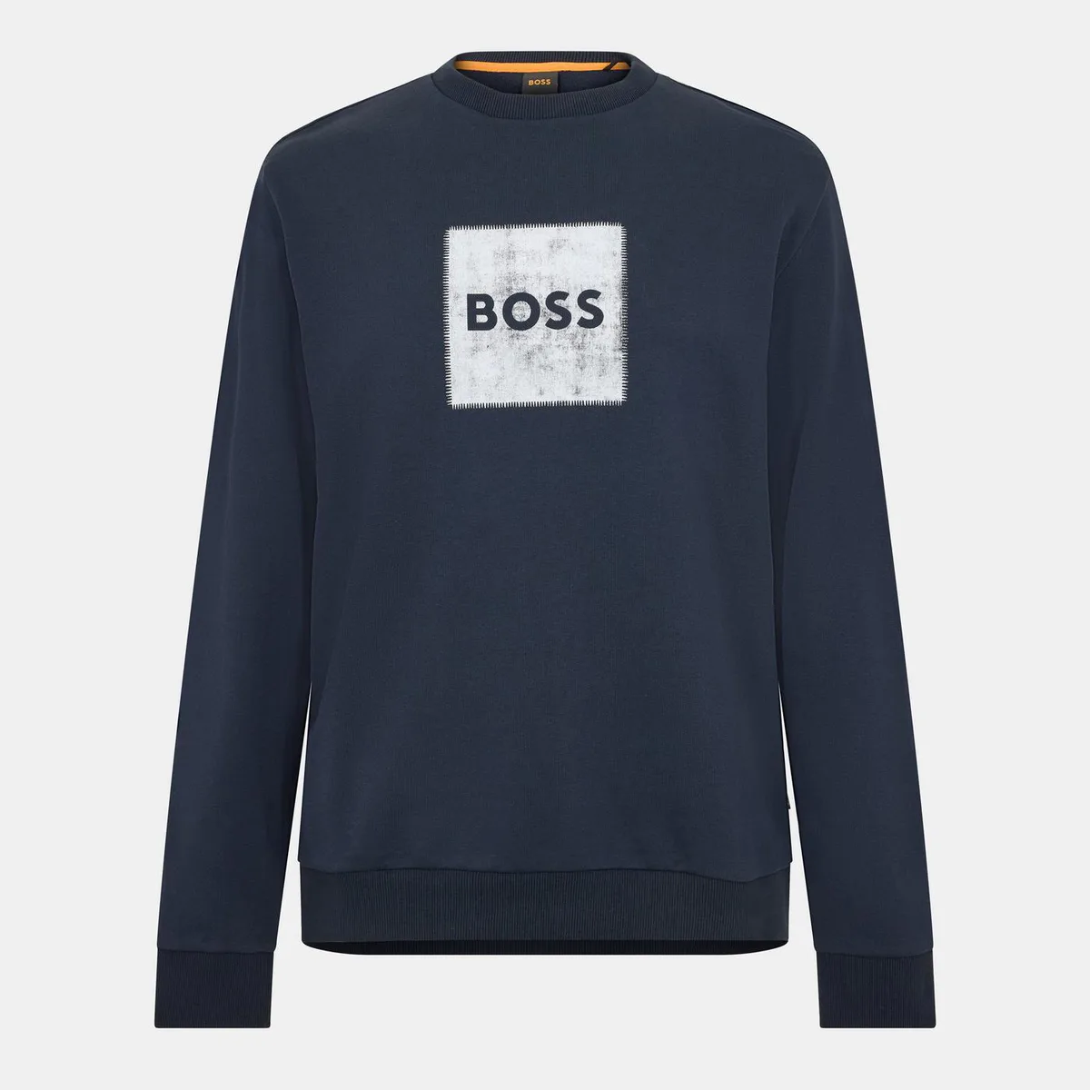 Boss Mens BOSS ORANGE Crew Neck Sweatshirt with Logo Detail (Stitch)