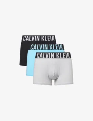 CALVIN KLEIN Intense Power Pack of Three Cotton-Jersey Trunks