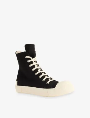 DRKSHDW Denim High-Top Trainers - EUR 41 / 7 UK MEN in BLK/WHITE, additional product view 3