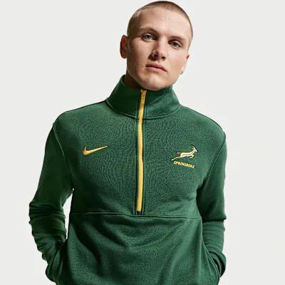 Nike Springboks Men's Nike 1/2 Zip Sweater - Gorge Green/University Gold/University Gold in Gorge Green/University Gold/University Gold – Nike men's and unisex