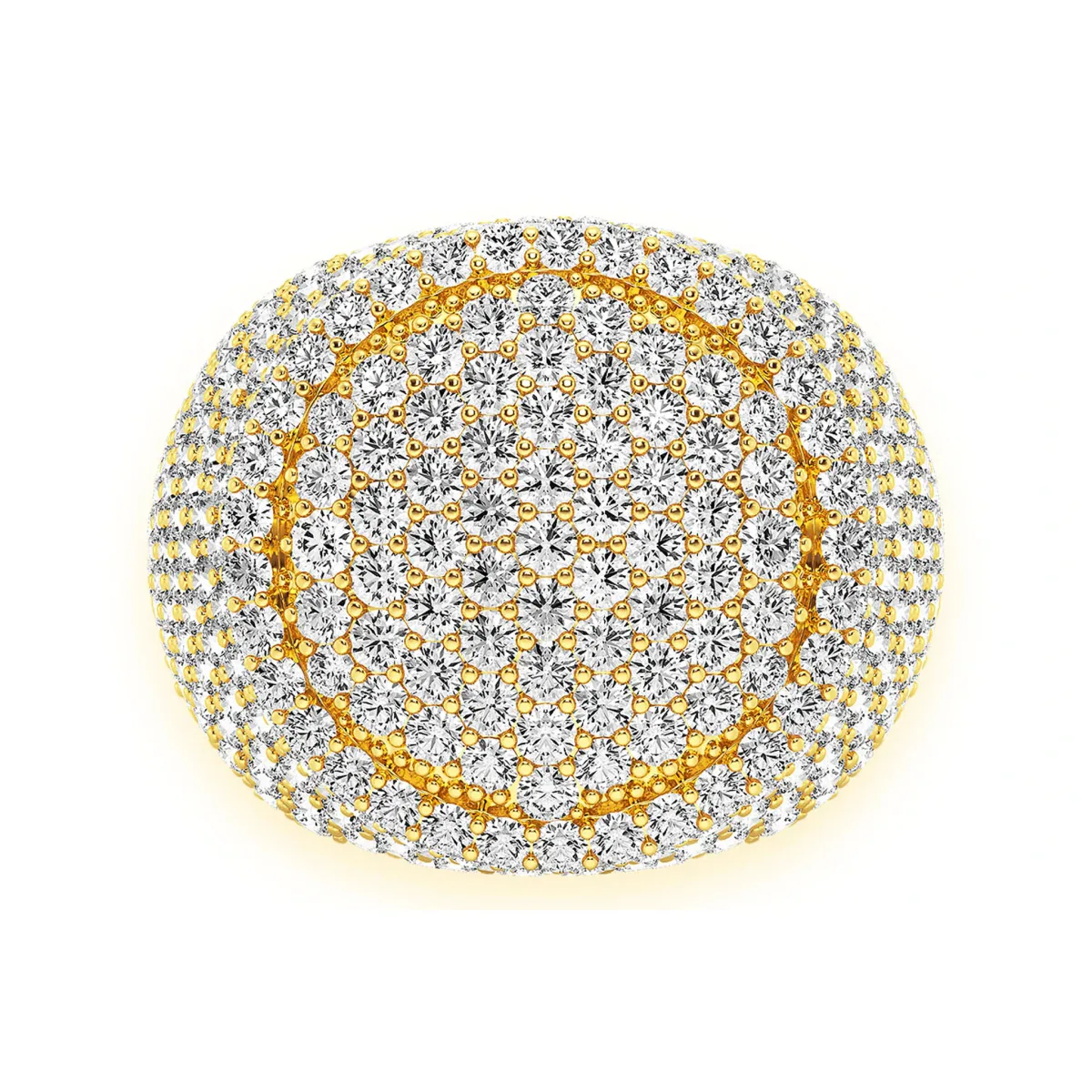 For Him Round Signet Ring in Yellow Gold / Natural Diamond – Ring