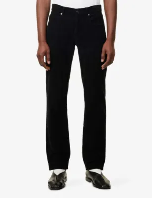 THE ROW Valentin Straight-Leg Cotton-Corduroy Trousers detail 3