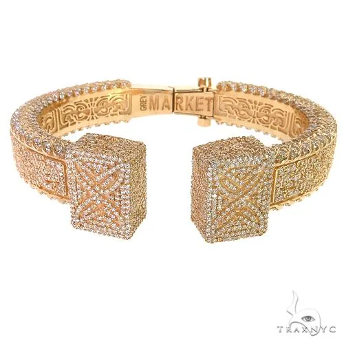 RINA - For Him CUSTOM Nordic Hammer Diamond Bangle Bracelet 69564