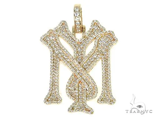 RINA - For Him CUSTOM Custom Made 'YM' Mini Diamond Pendant 66266 in Rose Gold – Pendant