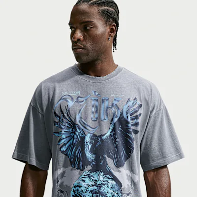Nike Men's Basketball Oversized T-Shirt - Cool Grey