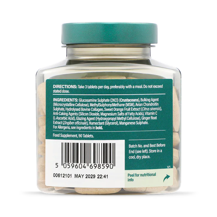 For Him Holland and Barrett Max Strength Glucosamine Sulphate 1400mg 90 tablets, additional product view 3