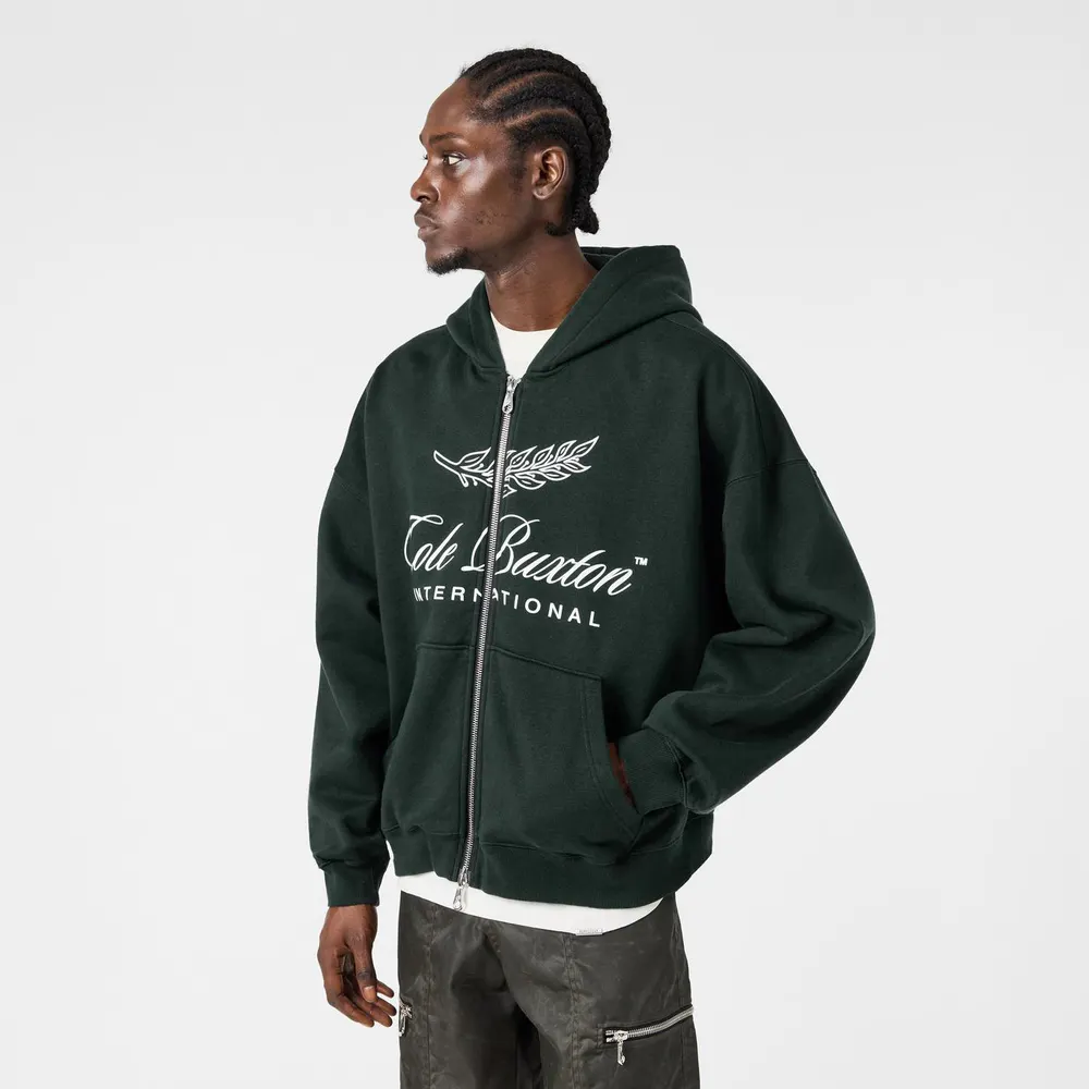 Cole Buxton Men's Logo Cotton International Zipped Hoodie detail 3