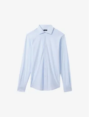 REISS Striped long-sleeved cotton-blend shirt