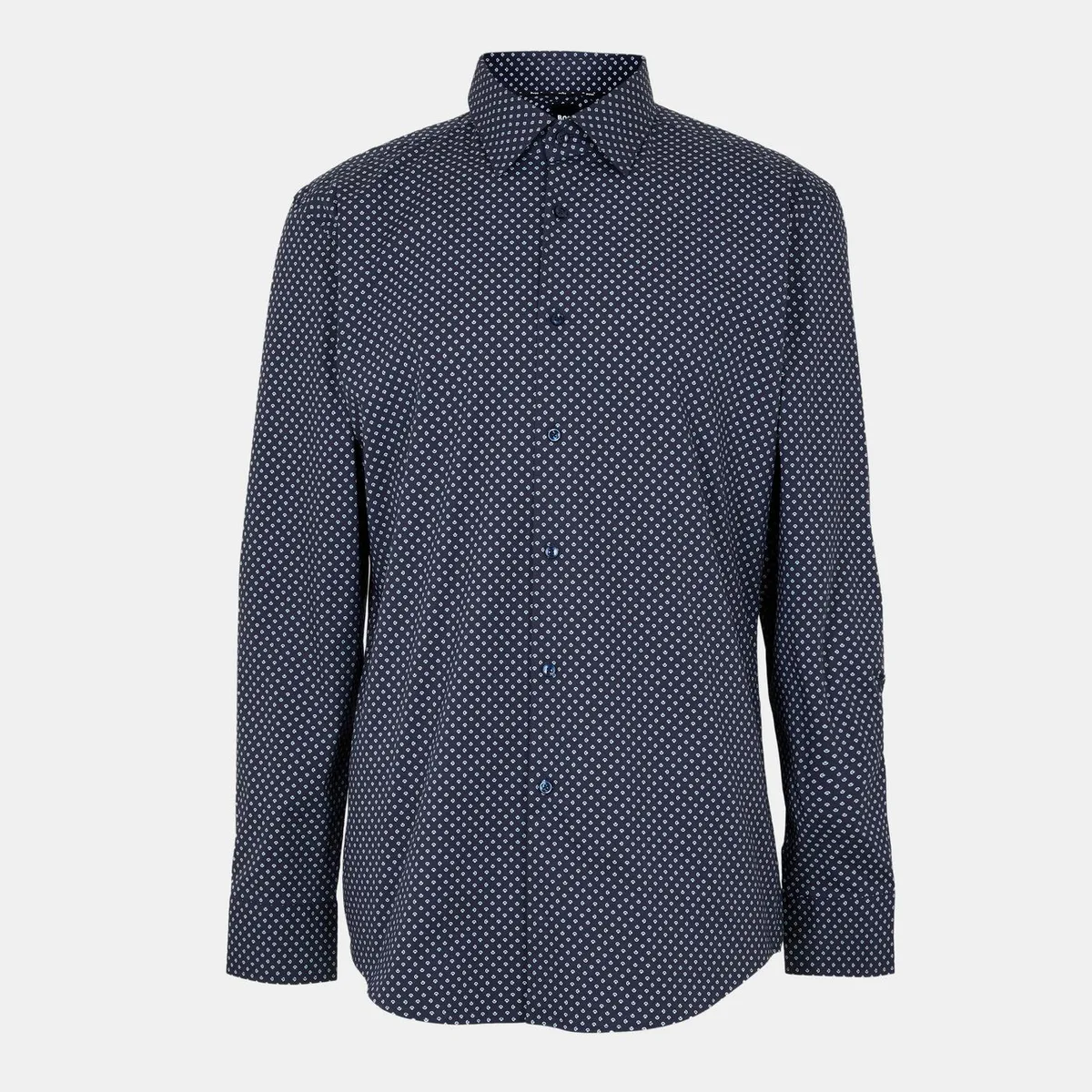 Boss Men's Hank Kent Long Sleeve Patterned Tailored Fit Shirt