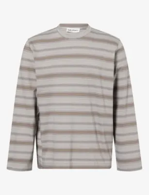 OUR LEGACY Pinstripe Oversized Cotton T-Shirt