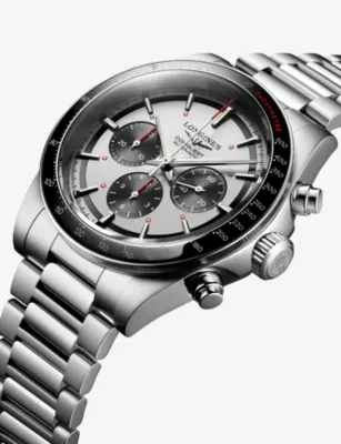 LONGINES L3.835.4.72.6 Conquest Chronograph Ceramic Bezel Stainless-Steel Automatic Watch in STAINLESS STEEL, additional product view 3