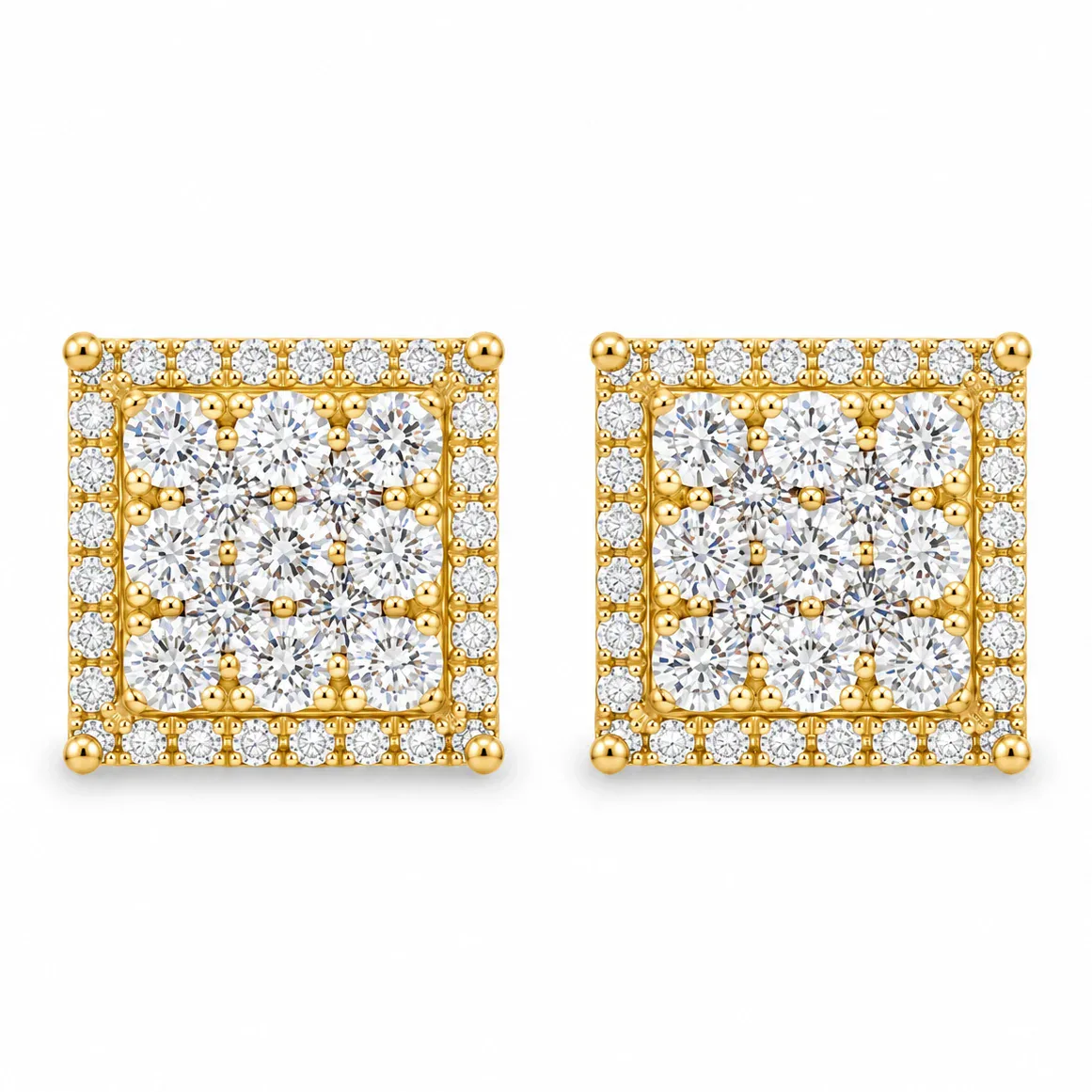 RINA - For Him FACTORY Prong Diamond Earrings 40613 in Yellow Gold – Earrings