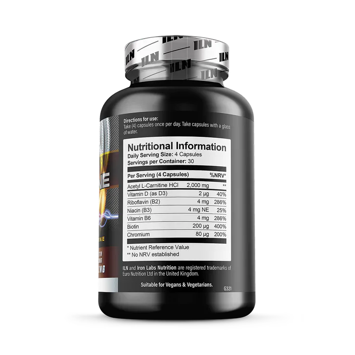 Iron Labs Nutrition Acetyl L Carnitine Capsules - 2,000mg Carnitine plus 6 Nutrients - 120 Vegetarian Capsules, additional product view 2