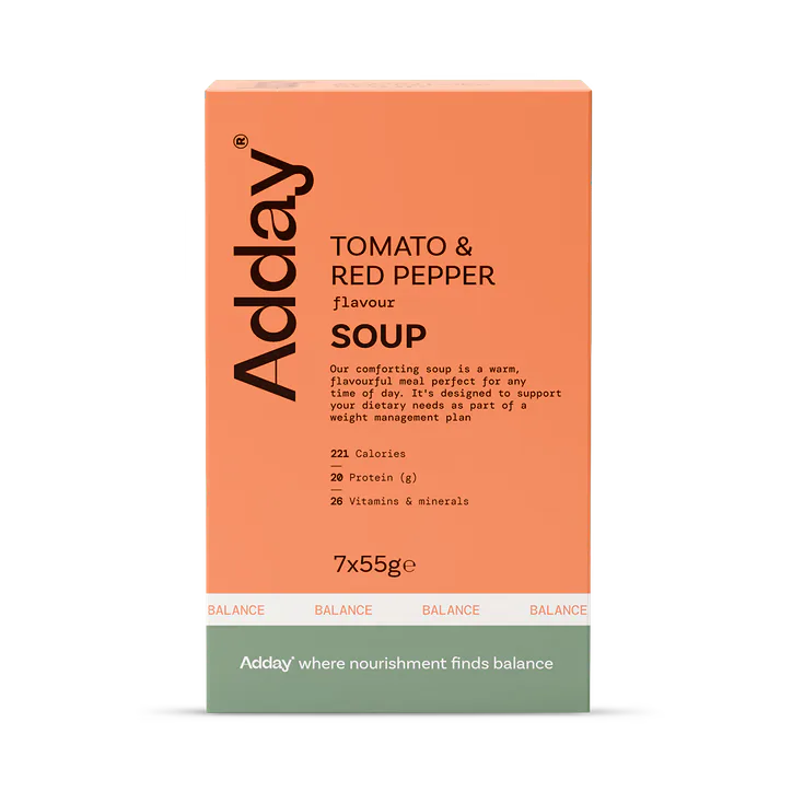 Adday Soup Tomato & Red Pepper 7 x 57 g – Food & Drink > Food Cupboard > Soup & Ready Meals