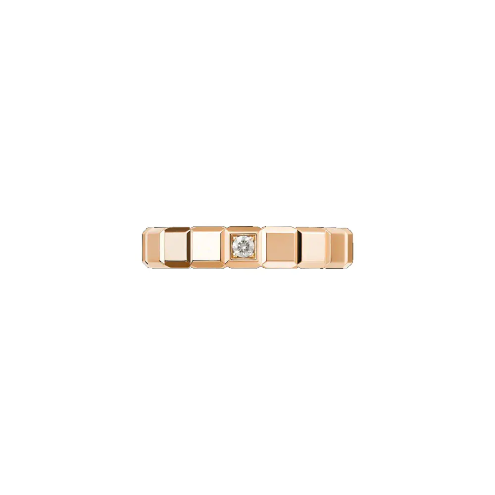 Chopard Ice Cube Ring In Ethical 18ct Rose Gold With Diamond detail 3