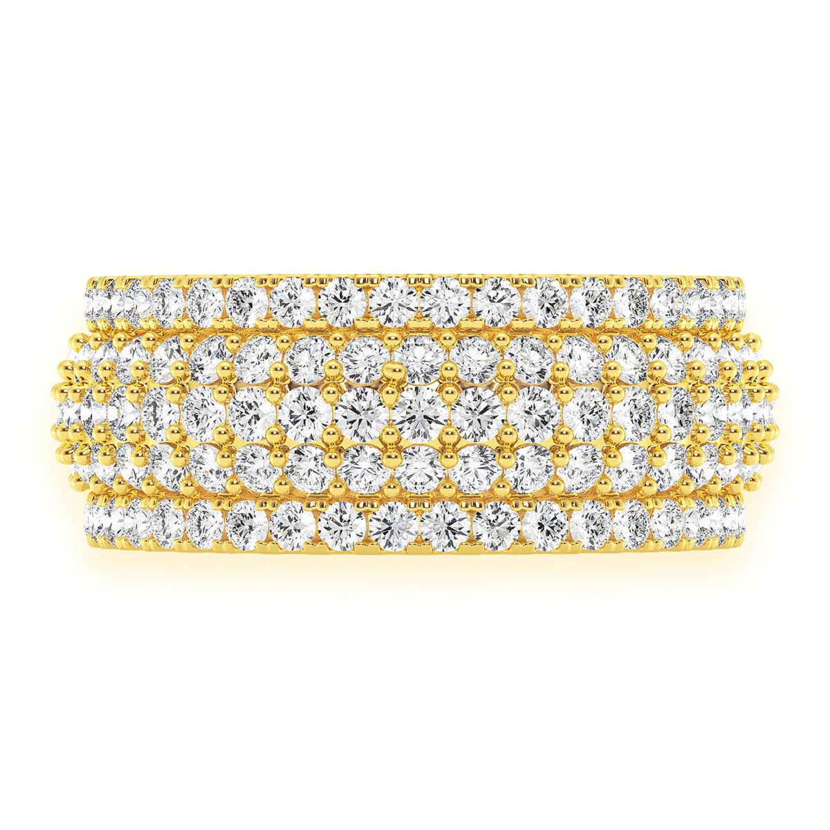 For Him Scallop Band Ring in Rose Gold / Lab Grown Diamond – Ring