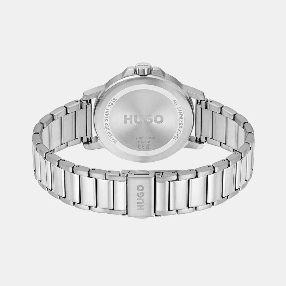 Hugo Gents HUGO #SMOOTH Stainless Steel Bracelet Watch with Green Dial detail 2
