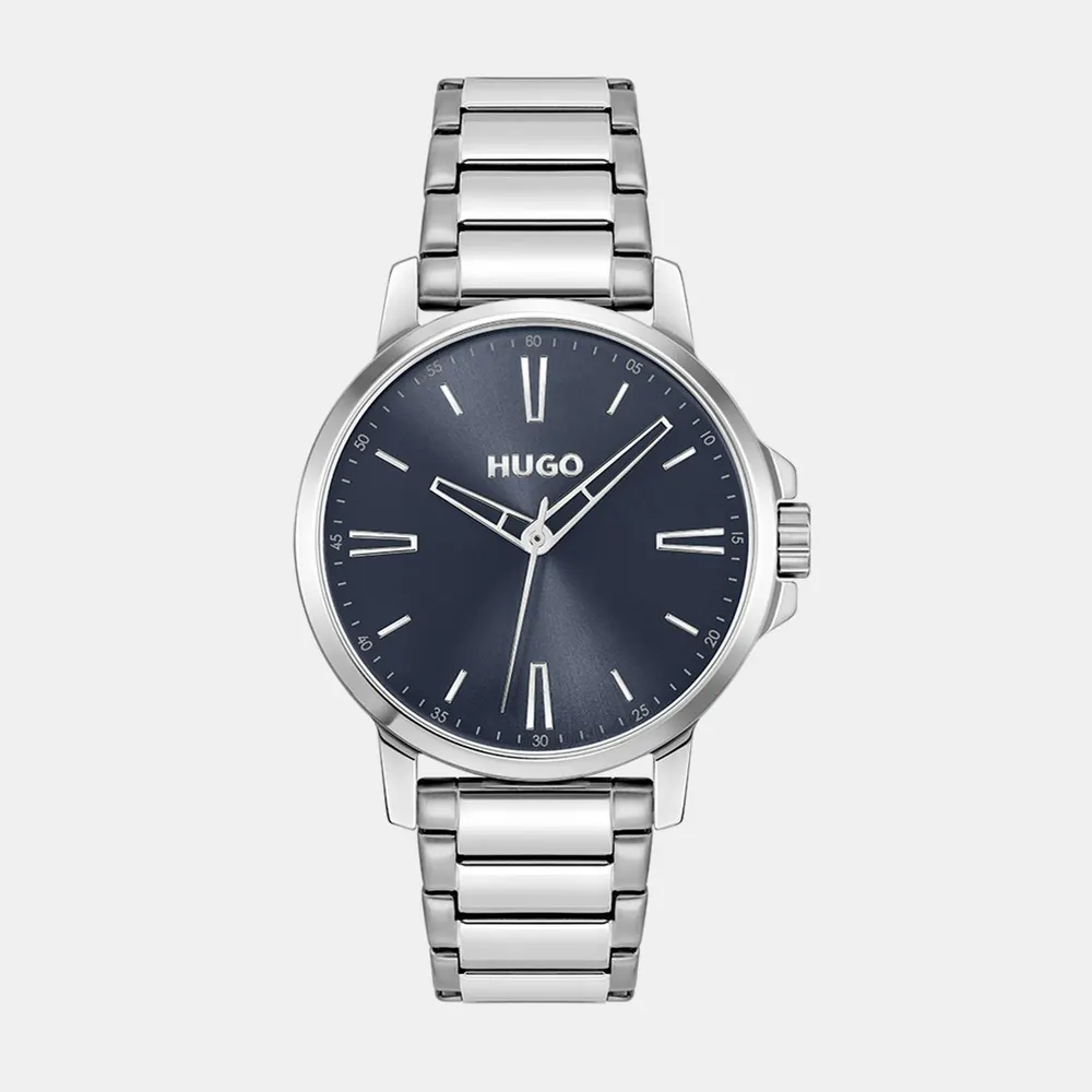 Hugo Gents HUGO #SMOOTH Stainless Steel Bracelet Watch with Green Dial