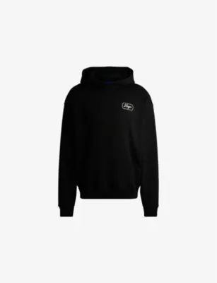 HUGO Brand-Embroidered Kangaroo-Pocket Cotton-Jersey Hoody