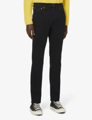 NUDIE JEANS Lean Dean slim-fit tapered stretch-denim jeans - 34/30 in Black Skies, additional product view 3