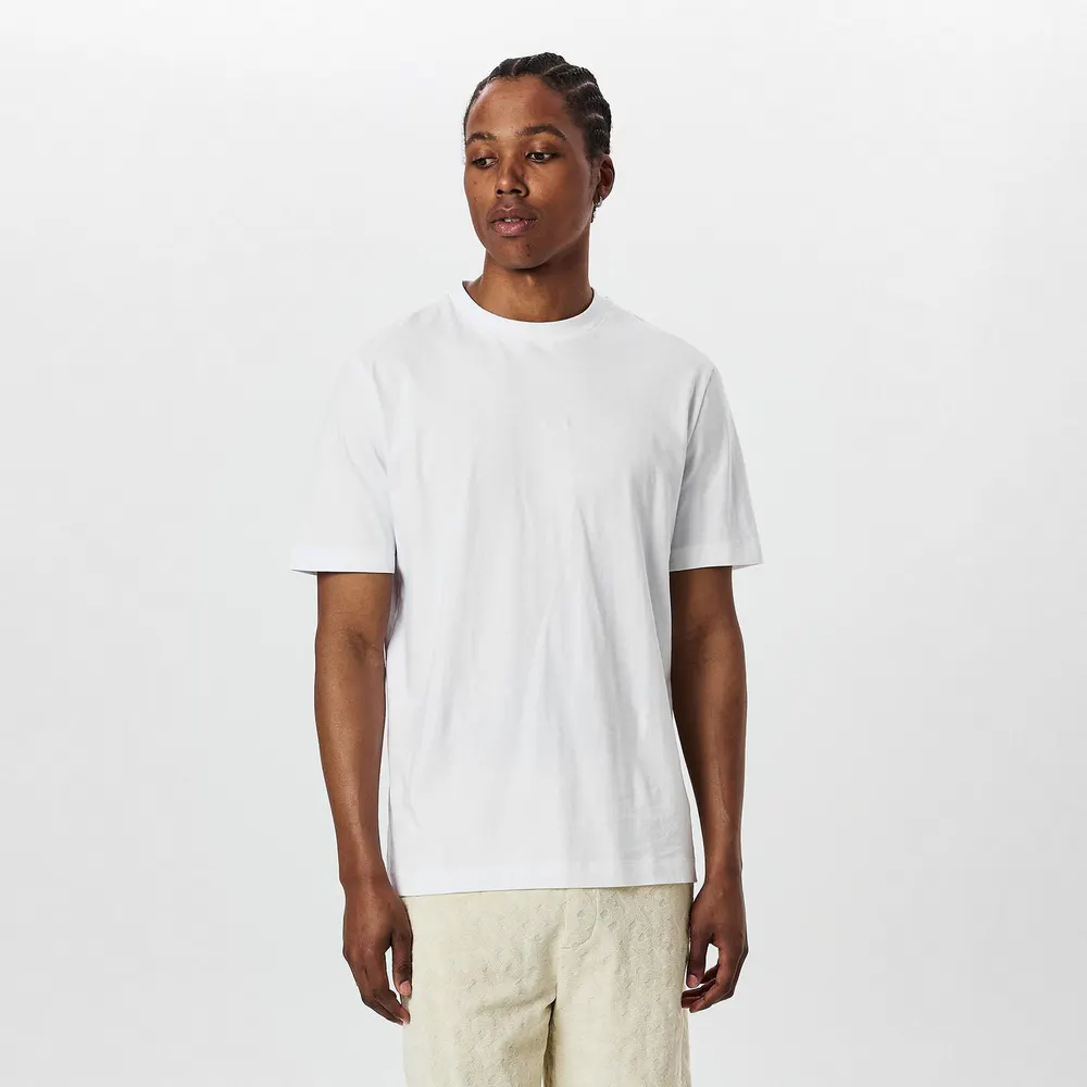 Boss Men's HTaut 81 Black Cotton T-Shirt in White 100, additional product view 3