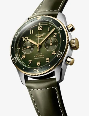 LONGINES L3.821.5.53.2 Spirit Flyback Chronograph Ceramic Bezel Stainless-Steel Automatic Watch in STAINLESS STEEL, additional product view 3