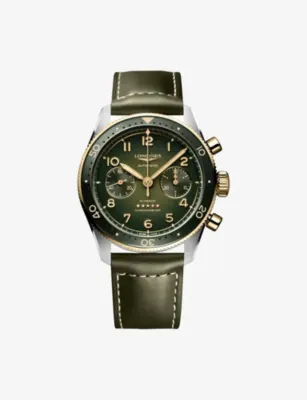 LONGINES L3.821.5.53.2 Spirit Flyback Chronograph Ceramic Bezel Stainless-Steel Automatic Watch in STAINLESS STEEL – Jewellery & Watches | Mens luxury watches