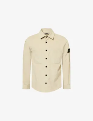 STONE ISLAND Micro-Corduroy Compass-Badge Cotton Shirt
