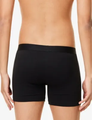 BOSS ONE x David Beckham Logo-Waistband Pack of Three Stretch-Cotton Boxers detail 3