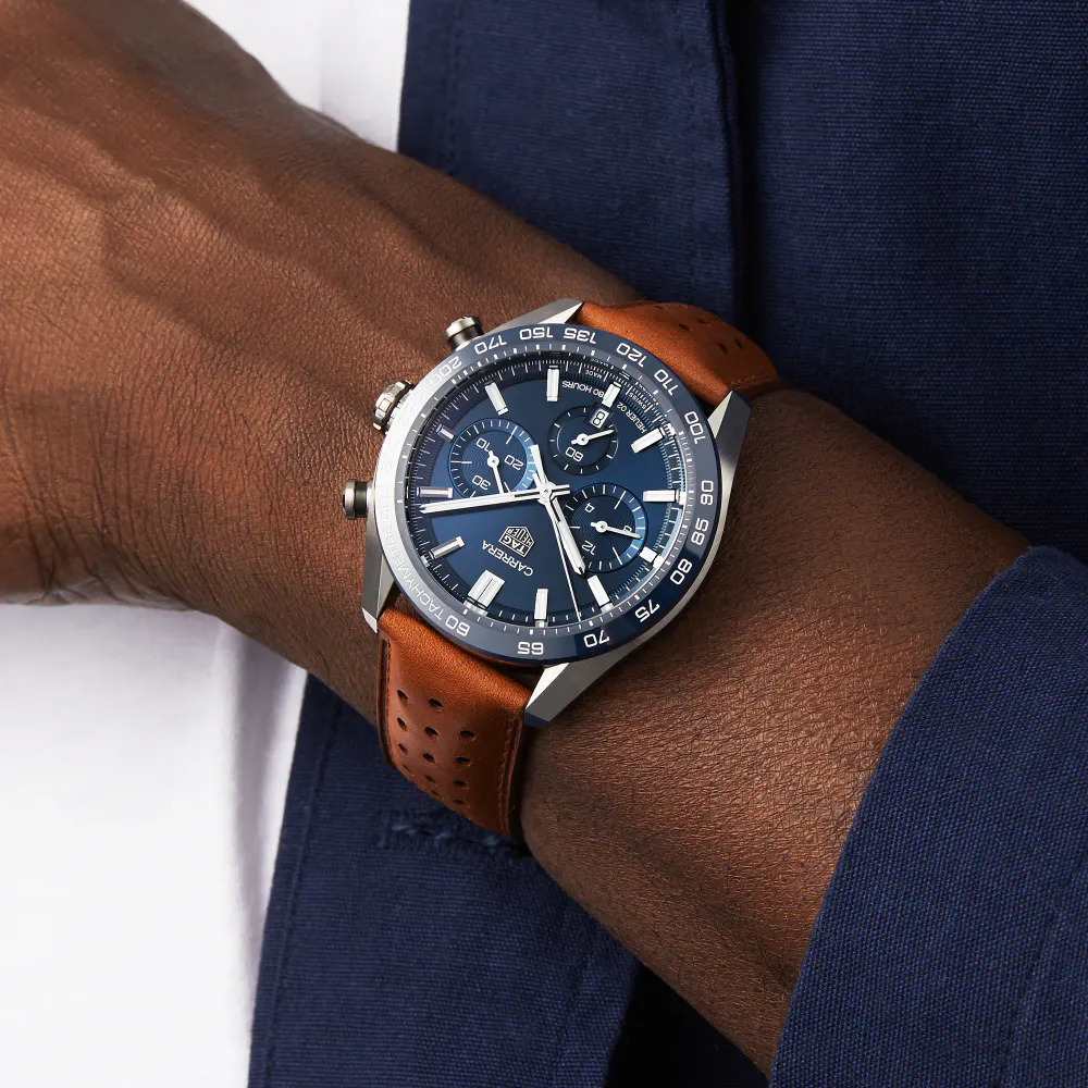 TAG Heuer Carrera Chronograph 44mm Mens Watch in Blue, additional product view 3