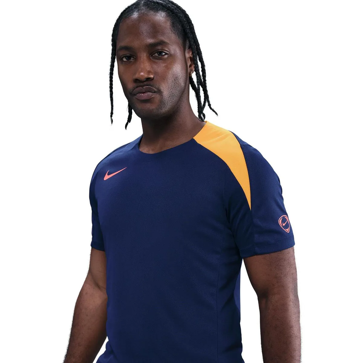 For Him Nike Strike Short-Sleeve Football Top Adults in Blue/Orange – Clothing