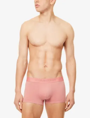 CALVIN KLEIN Low-Rise Logo-Waistband Stretch-Jersey Trunks detail 2