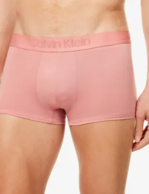 CALVIN KLEIN Low-Rise Logo-Waistband Stretch-Jersey Trunks detail 3