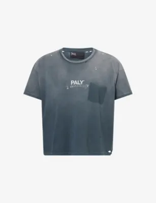 PALY HOLLYWOOD Core Logo-Print Cotton T-Shirt in BLACK – Mens | Tops & t-shirts | T-Shirts | Printed T-Shirts
