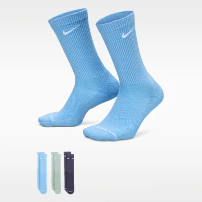 Nike Everyday Elevated Crew Socks (3 Pairs) - Multi-Colour in Multi-Colour – Nike men's and unisex